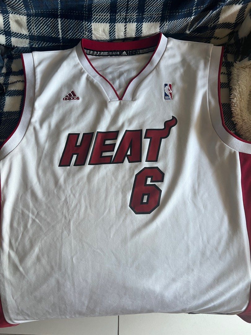 Lebron Miami Heat #6 Adidas Jersey Large (Category: Activewear) located in Quezon City. Submitted by notliese (Listing ID 1306189585, Image 1). Description: LeBron James 6 Miami Jersey for Sale!! In really good condition No stains Sold as is Jersey is size L Just message if you need detailed pics Location is Quezon City Libis Area.
