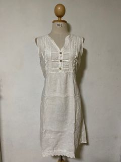 Linen white dress
