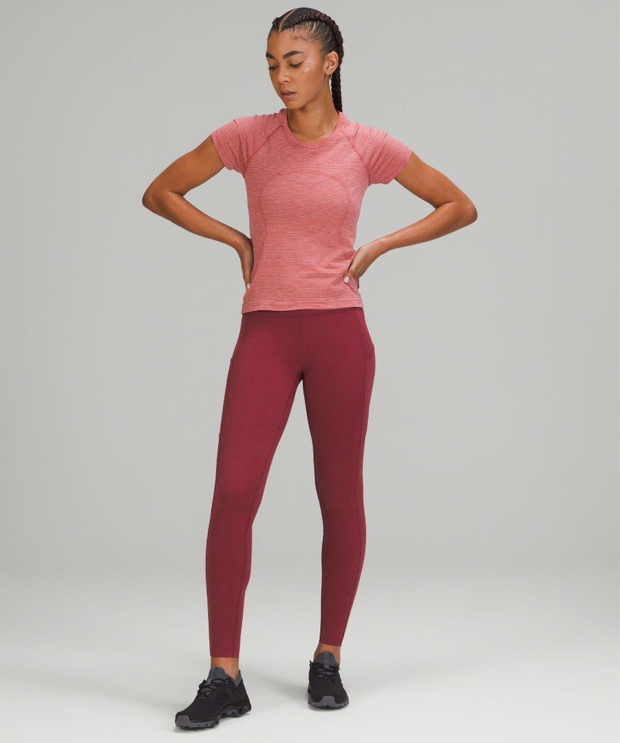 Lululemon Fast and Free High Rise Tight 28 Brushed Nulux 0 Women s Fashion Activewear on Carousell