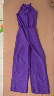 Medium Purple Halter Jumpsuit for Wedding Dress