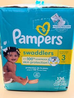 PAMPERS SWADDLERS TAPE DIAPER SIZE 3 - 136 count