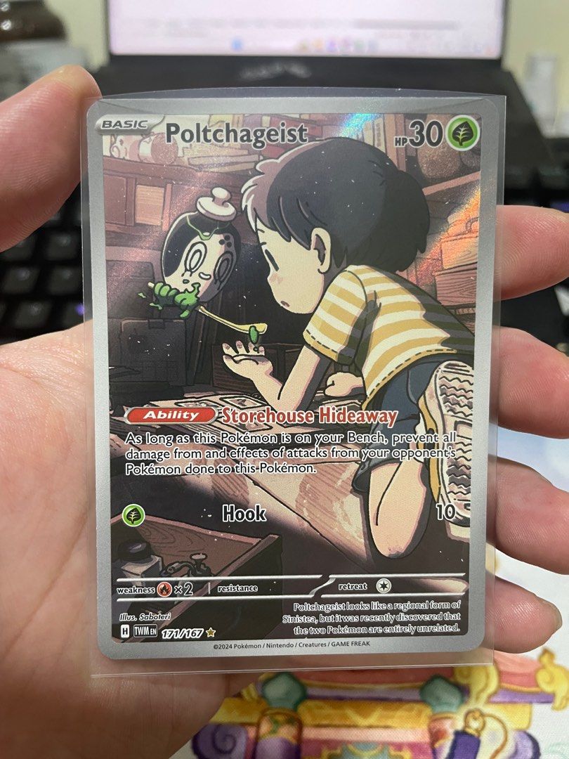 poltchageist pokemon card Card Sleeves Poltchageist's Cafe - Pokémon Card Game | Authentic Japanese Pokémon  TCG Sleeves main image 1