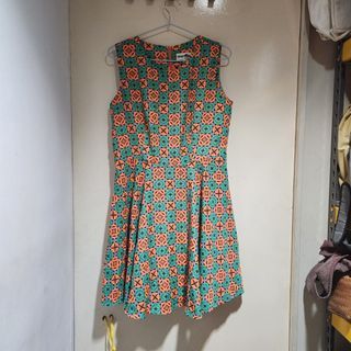 Printed MIU MIU sleeveless skater dress (L)