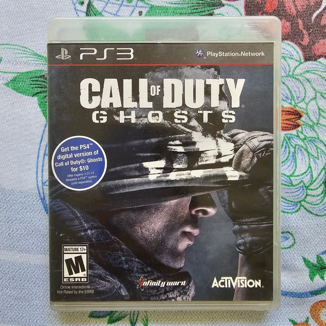 PS3 Call of Duty: GHOSTS R1 (Category: PlayStation) located in Daraga. Submitted by namikazeloves (Listing ID 1306191356, Image 1). Description: ☆Selling Playstation 3 game [Call of Duty: Ghosts] FOR SALE ONLY☆ ●Works in every PS3 model ●Used, but not abused RFS: Decluttering Price: 400 (fixed) + SF to be shouldered by the buyer Location: ALBAY (Can meetup within Daraga/Legazpi Area, or can be SHIPPED through LBC outside ALBAY) ● LBC Cash-On-Deli