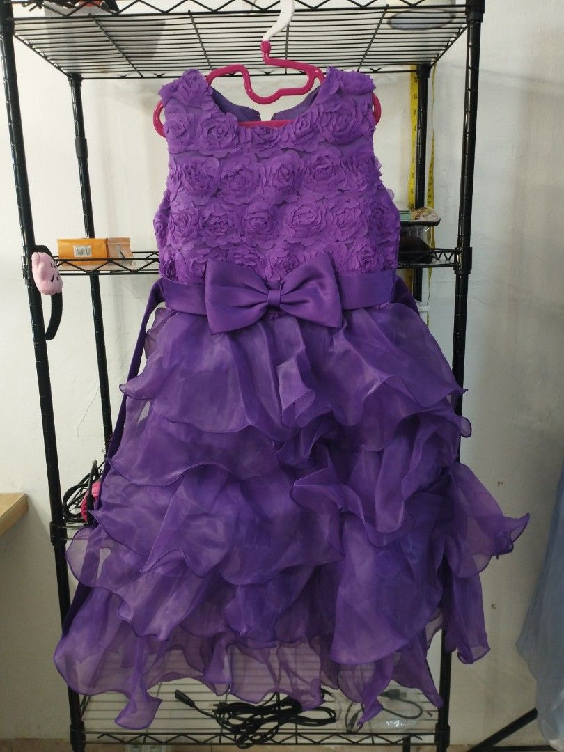Purple Dress anak, Bayi Anak, Baju Anak Perempuan, hingga