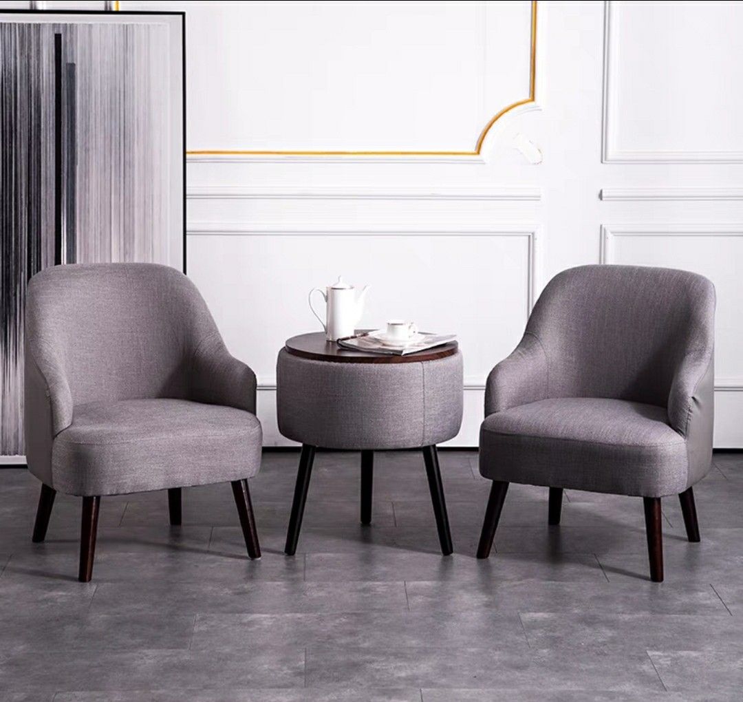 READY STOCK WAREHOUSE CLEARANCE SALES Modern Minimalist Fabric Lounge Armchair