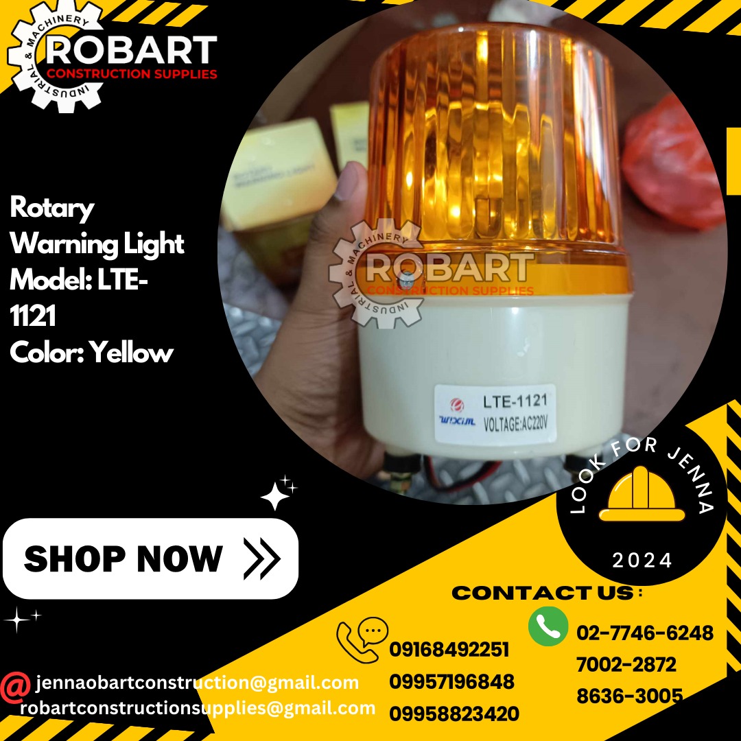Rotary Warning Light Model: LTE-1121 Color: Yellow 220V, Commercial ...