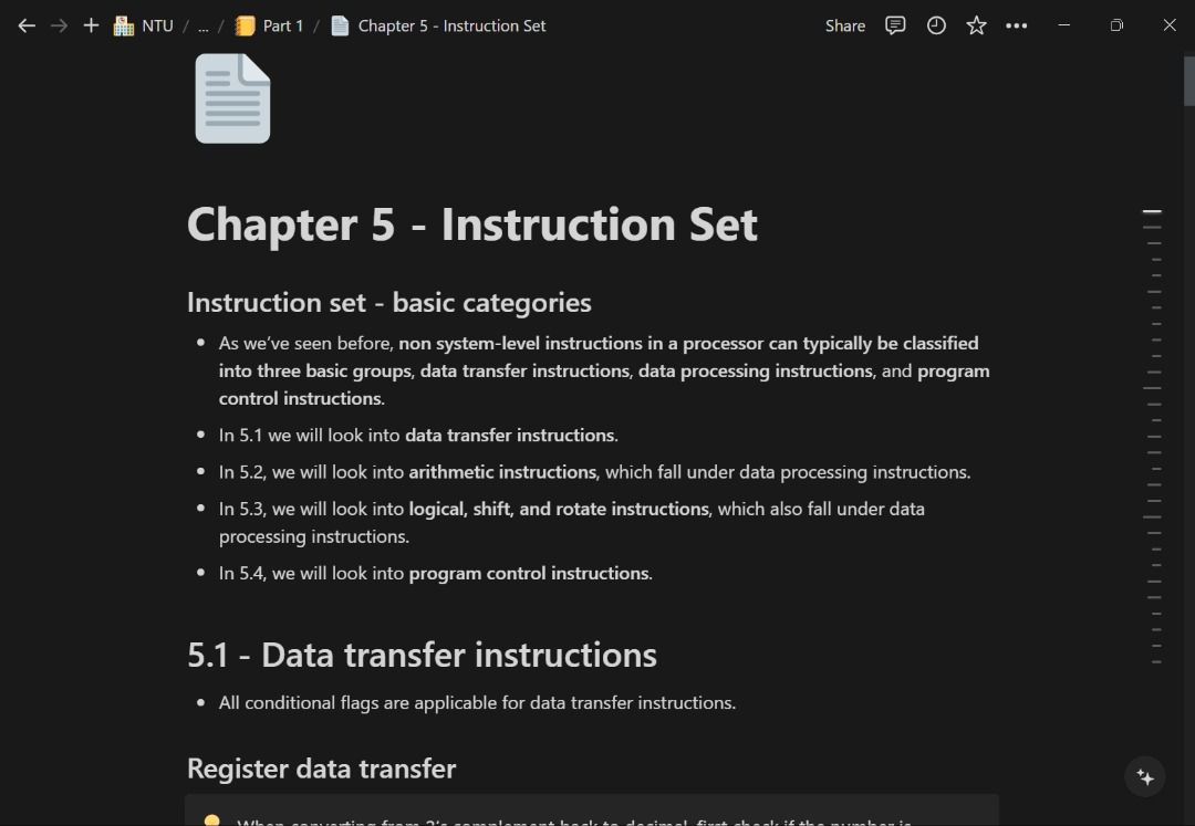 [SC1006] Computer Organization & Architecture Notes for all Chapters ...