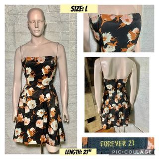 Size: L (Forever21 Corset Tube Floral Dress)