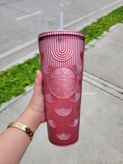 Starbucks 2023 Fall Dusty Rose Pink Scale Cup 24oz.