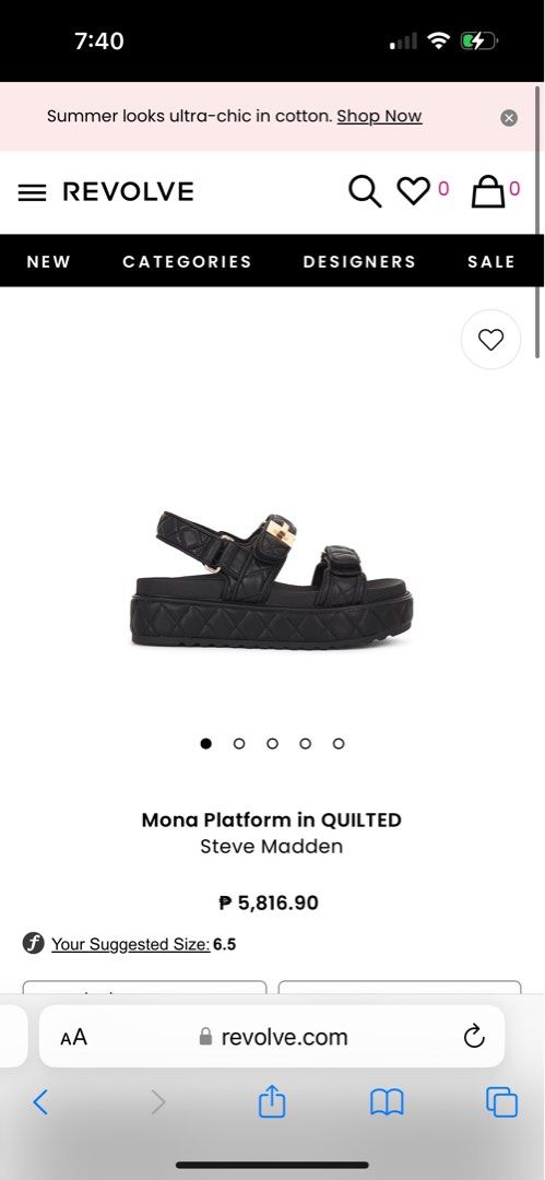 Steve Madden Mona Platform Sandals (Category: Flats & Sandals) located in Quezon City. Submitted by rmd22 (Listing ID 1306339191, Image 1). Description: Steve Madden Mona Platform Bought from Revolve RFS wrong size US 6.5.