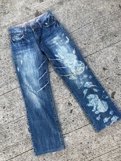 Stockton  Jeans with Japanese print