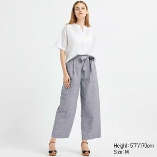 Uniqlo Belted Linen Womens Pants