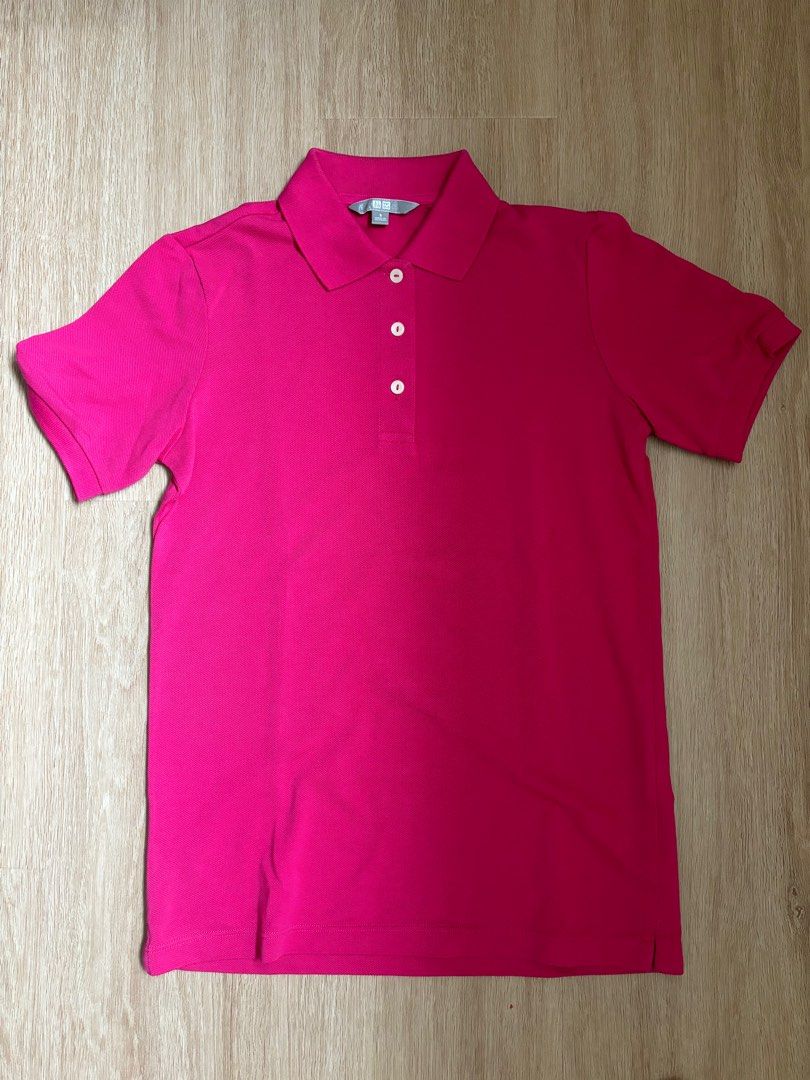 Uniqlo pink polo on sale
