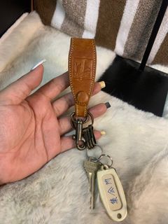 Vintage leather keyholder chain
