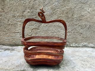 Wooden collapsible Apple Shape Basket