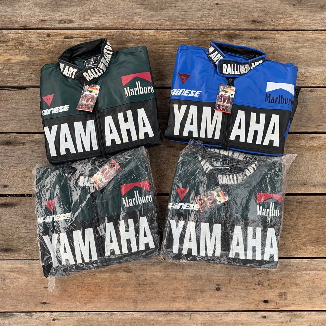 Yamaha x Marlboro Leather Jacket, Men's Fashion, Coats