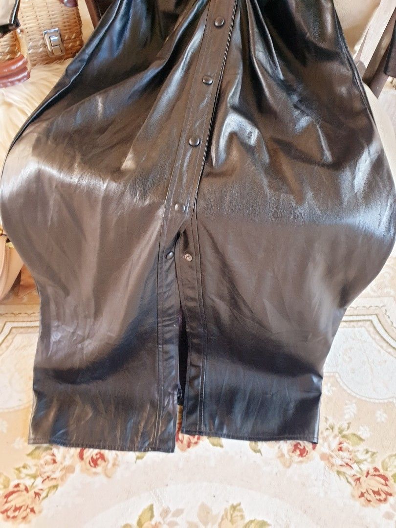 Zara faux leather maxi dress, Women's Fashion, Dresses & Sets, Dresses on  Carousell
