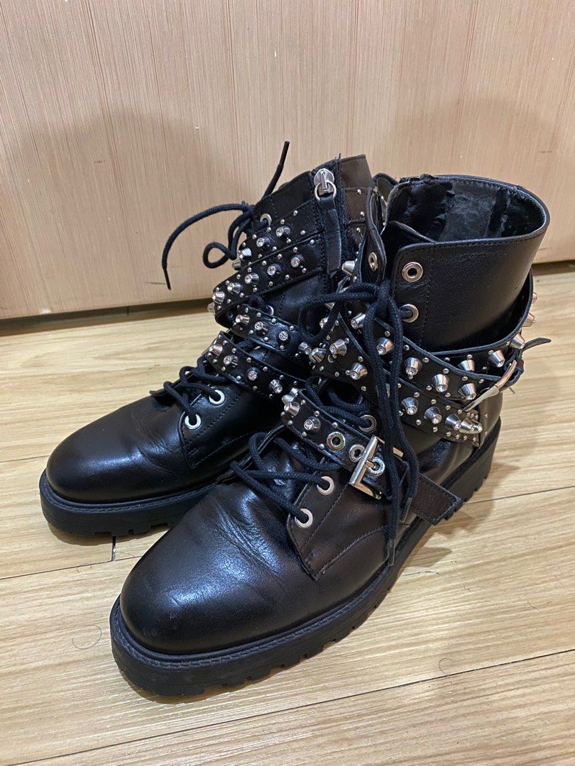 Studded booties zara new arrivals