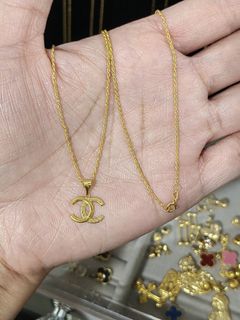 18k Saudi Gold CC Rope Necklace 18"