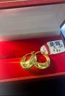 18K Saudi Gold dome earrings