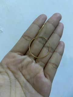 25mm Plain Hoop Earrings in 18Karat Saudi Gold