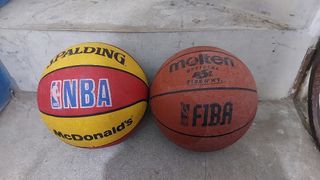 2pcs Molten & Spalding Basketball NBA PBA Outdoor Teen Adult Kids Junior Ball Bundle Sale - From Japan