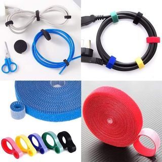 5M Cable Organizer Velcro Cable Ties Strap Reusable Strong Adhesion Self-adhesive Magic Tape