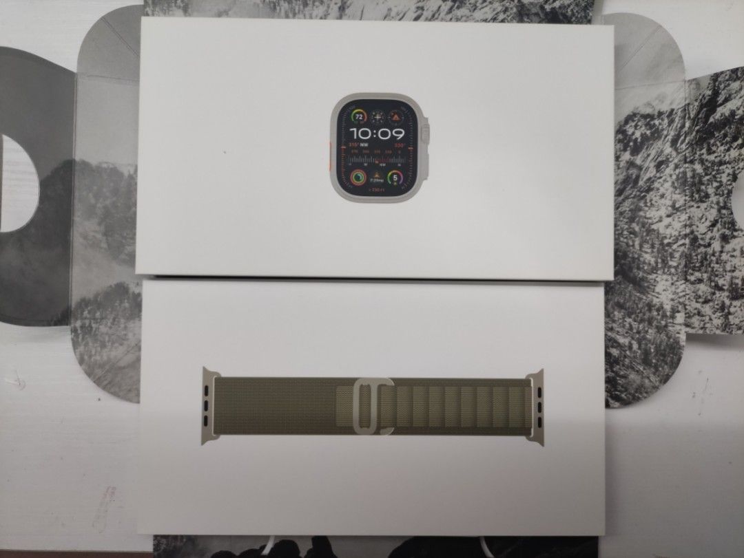 未開封Apple Watch Ultra 2 49mm GPS+行動網絡鈦金屬(Olive Alpine 