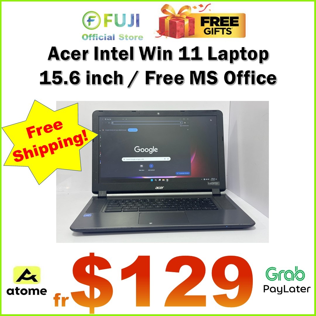 Acer 15.6 Inch Intel Win 11 Laptop MS Office Preinstalled For Free