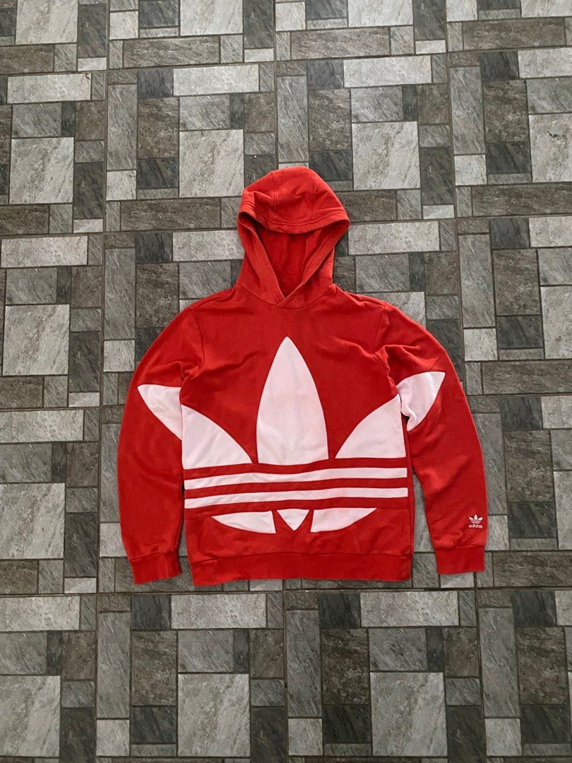 Adidas Big Trefoil hoodie Men s Fashion Coats Jackets and Outerwear on Carousell