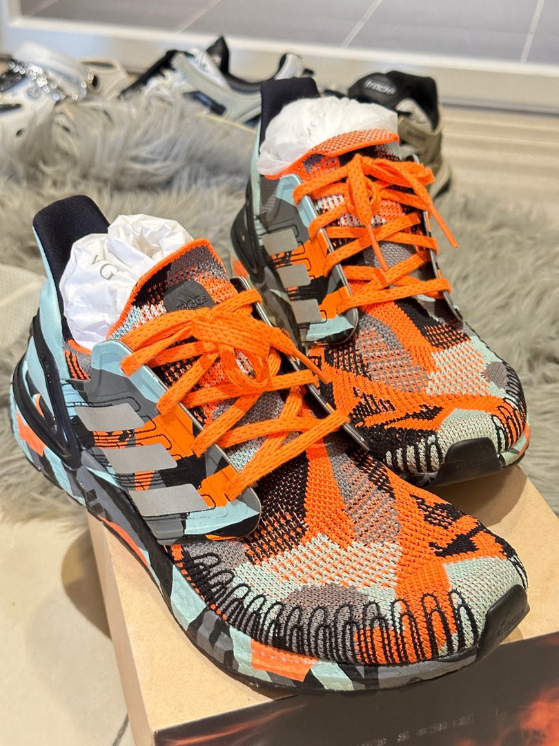 Adidas Ultraboost 20 Camo Orange Frost Men s Fashion Footwear Sneakers on Carousell