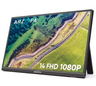 ARZOPA 14" A1S Portable Laptop Monitor FHD 1080P External Display with Dual Speakers Second Screen for Laptop PC Phone Xbox PS4/5 Switch