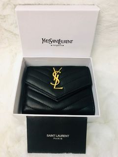 Authentic YSL Calf Leather Bifold Wallet