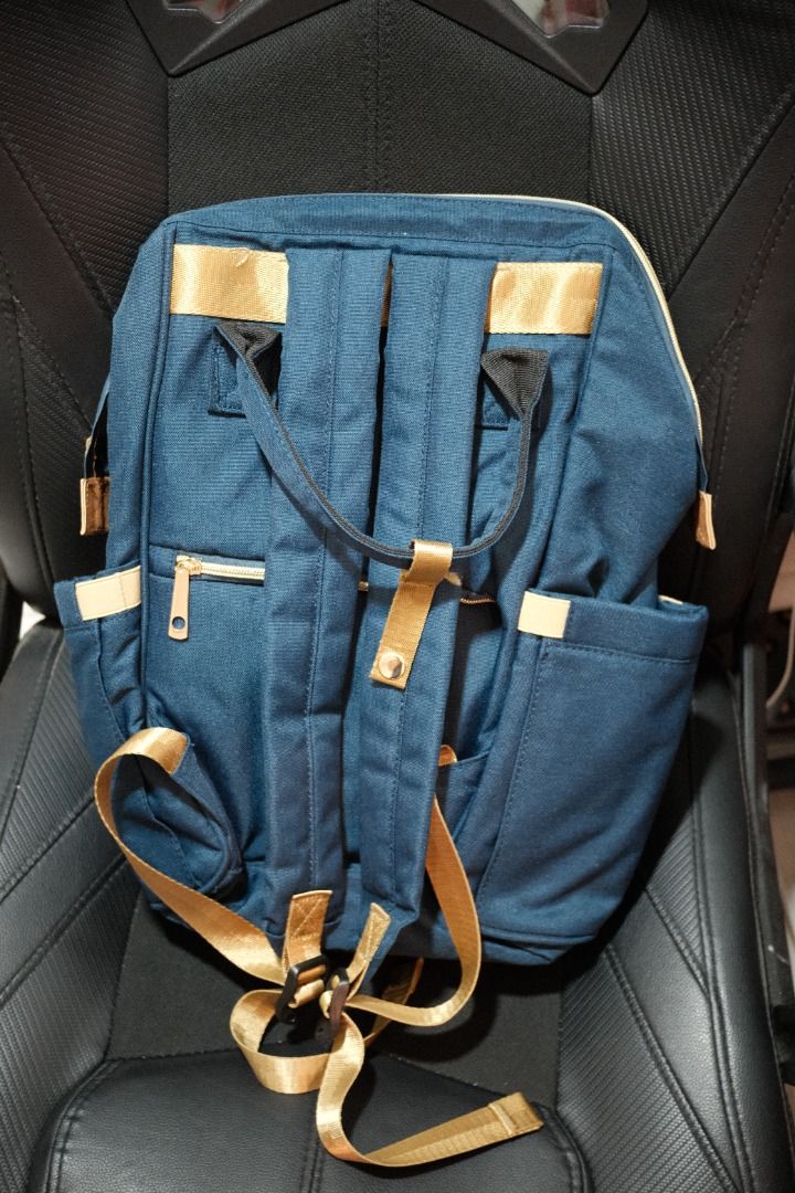 Babybee Nappy Bag in Navy Blue (Category: Backpacks) located in Naga. Submitted by docalen (Listing ID 1301501793, Image 2). Description: Used once as we bought a bigger diaper bag. Just sat in the closet. No issues. Can pass as brand new. .