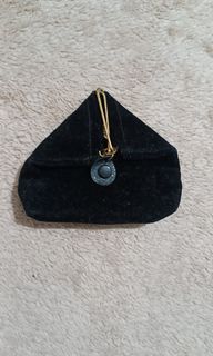 Black japanese velvet coin purse