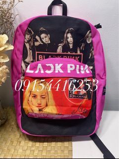 Black Pink Large school backpack
