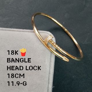 Cartier Nail Headlock w/Zirconia Stones Bangle