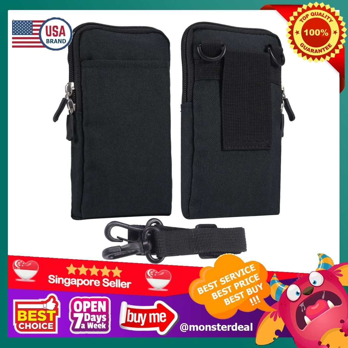 Cell Phone Belt Bag Men Cell Phone Crossbody Bag Men Waterproof Outdoor Sport Mini Shoulder Belt Phone Pouch Waist Bag Mobile Phone Belt Loop