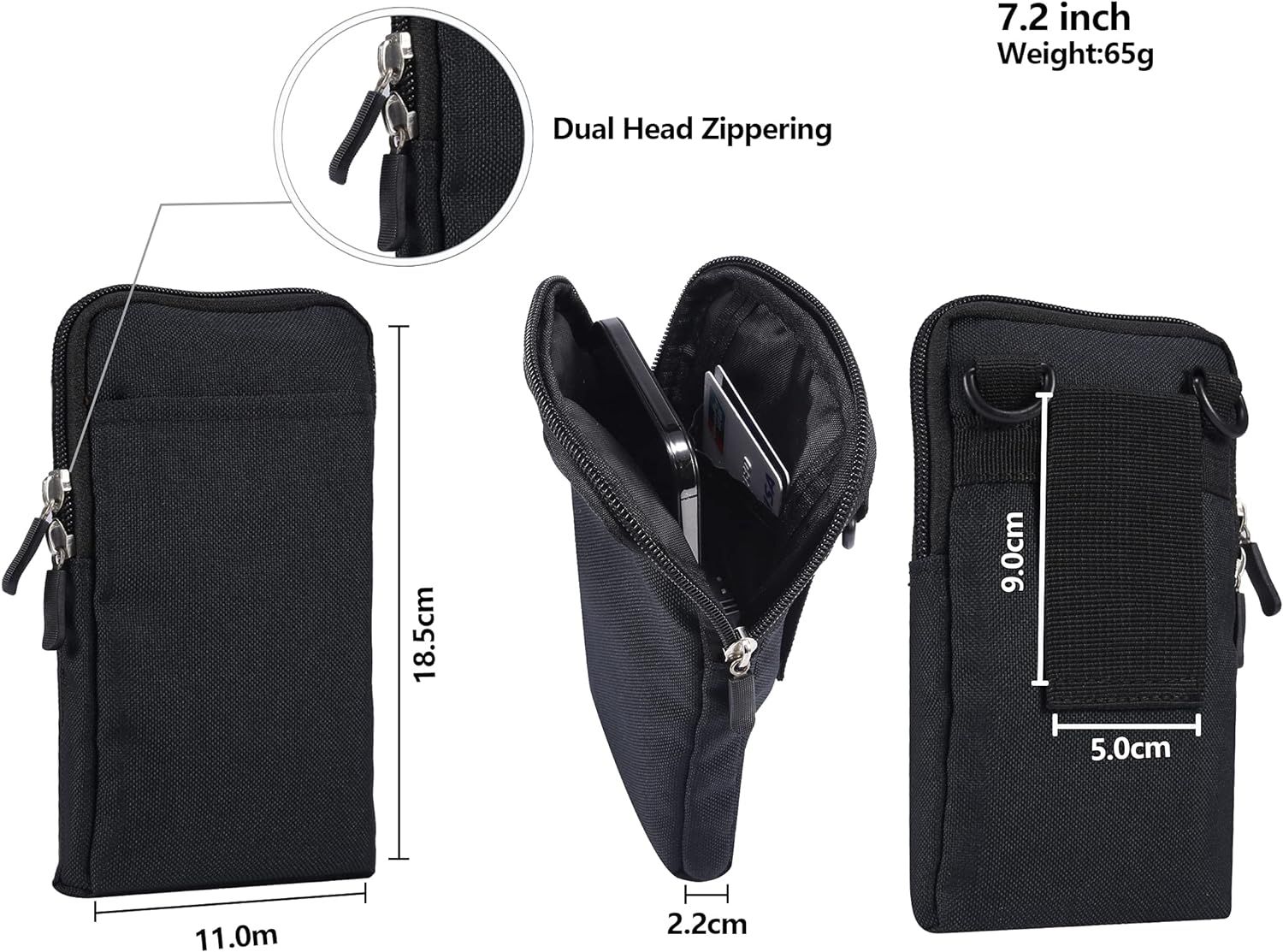 Cell Phone Belt Bag Men Cell Phone Crossbody Bag Men Waterproof Outdoor Sport Mini Shoulder Belt