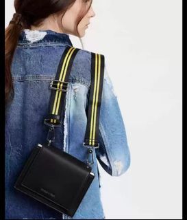 Charles and Keith front flap nylon strap cross body
