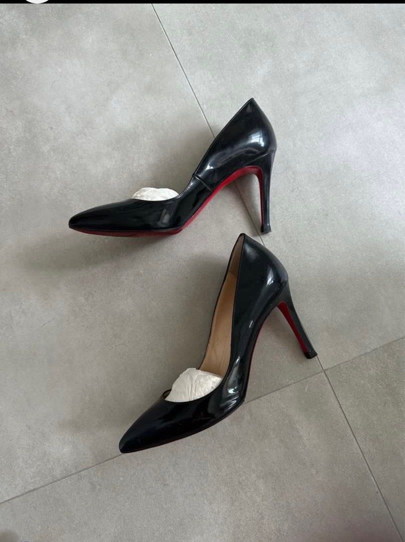 christian louboutin black patent leather pigalle 85mm heels Luxury Sneakers Footwear on Carousell