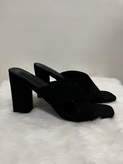 SHEIN Chunky black mule heels