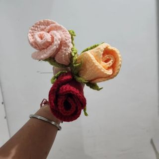 Crochet rose flower