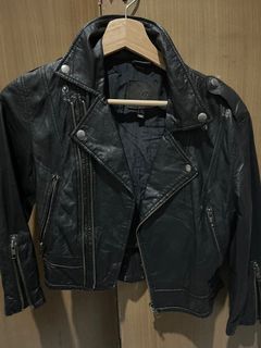 cropped Leather Jacket