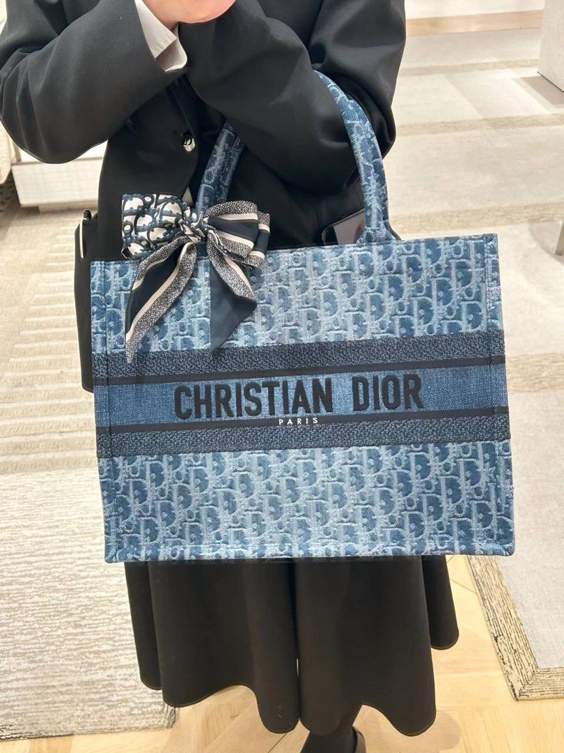 Dior Oblique Blue Denim Bag Christian Dior Pre-Owned 2019 Oblique