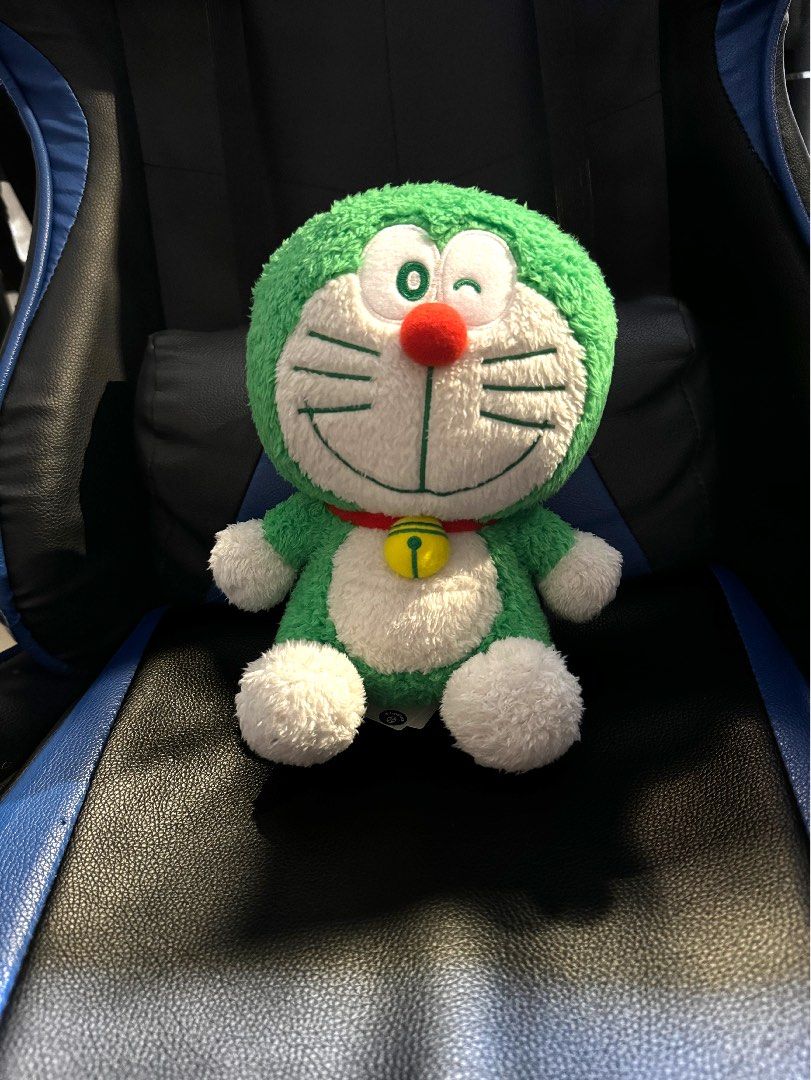Doraemon plush toy Japan limited go green UNIQLO Hobbies Toys Toys Games on Carousell