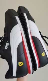 Ferrari PUMA collab soft foam lightweight sneakers shoes black leather roma logo white authentic original ferrari