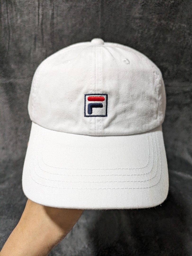 FILA DAD HAT CAP WHITE Men s Fashion Watches Accessories Caps Hats on Carousell