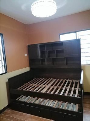 FOR SALE: Bed Frame with pull-outs and Cabinets